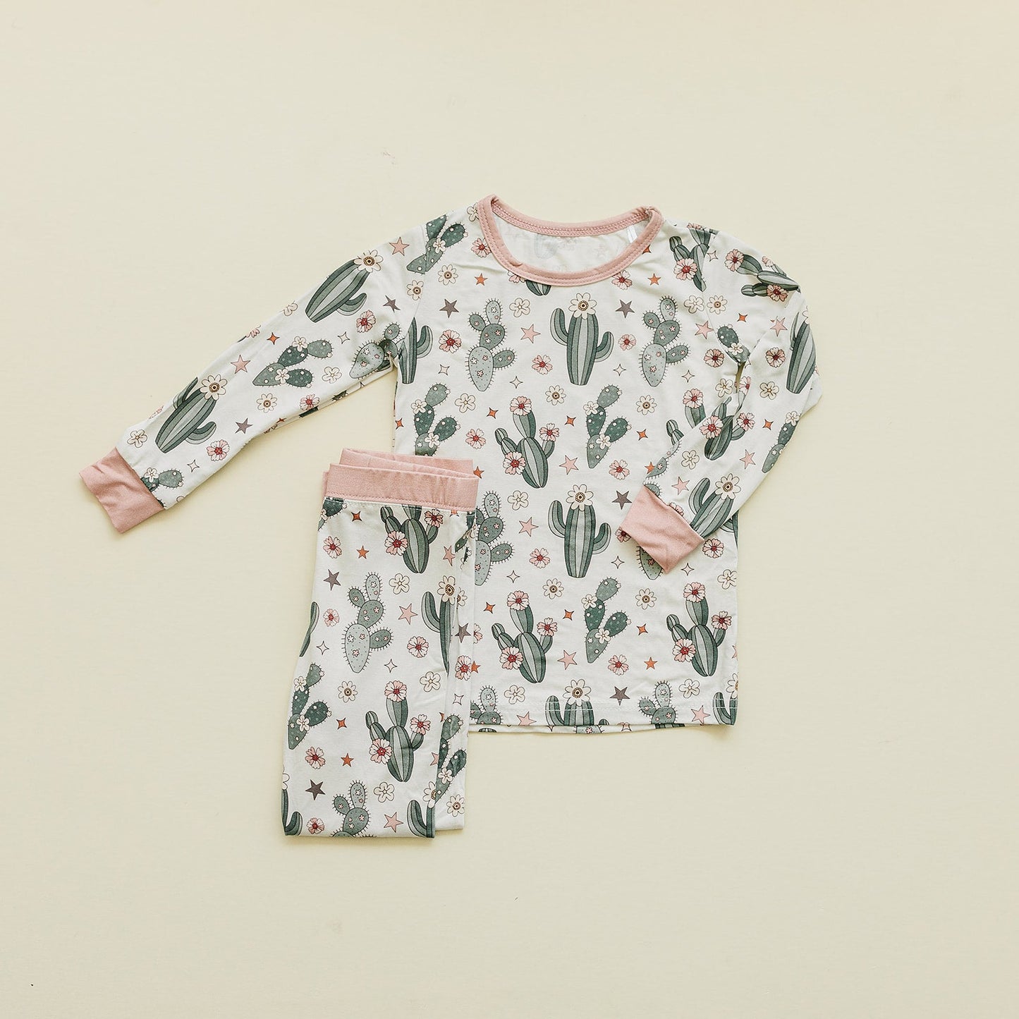 Bamboo Two Piece Set | Cactus Flowers