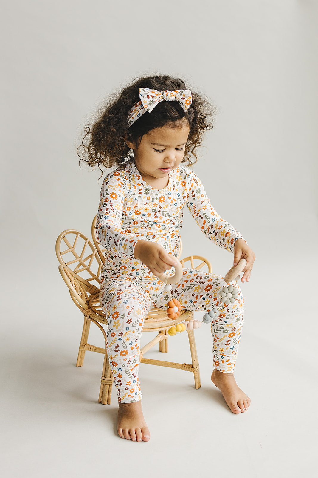 Bamboo Two Piece Set | Fall Flowers