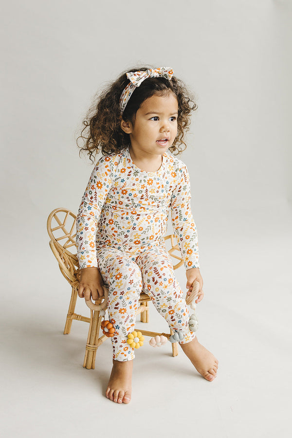 Bamboo Two Piece Set | Fall Flowers