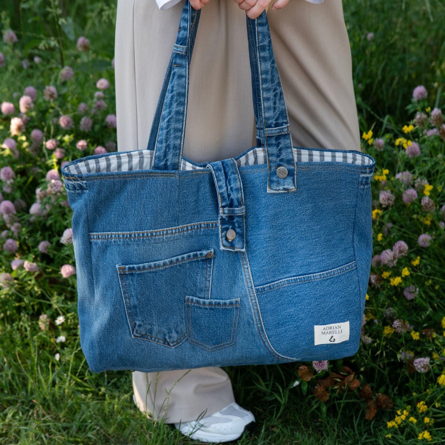 Brooklyn Heritage Tote / Recycled Denim Blue
