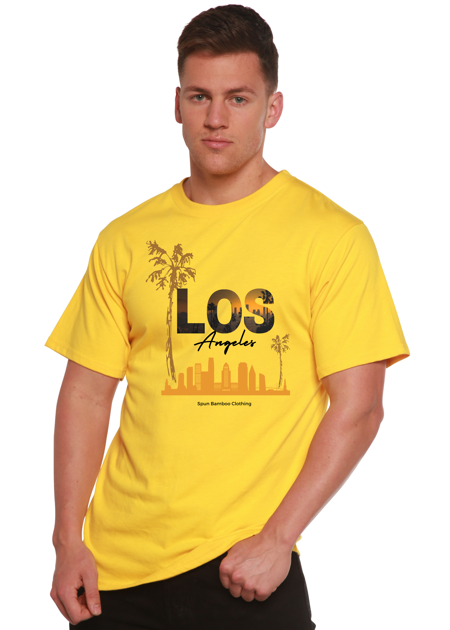 Los Angeles Unisex Bamboo Viscose/Organic Cotton Short Sleeve Graphic T-Shirt