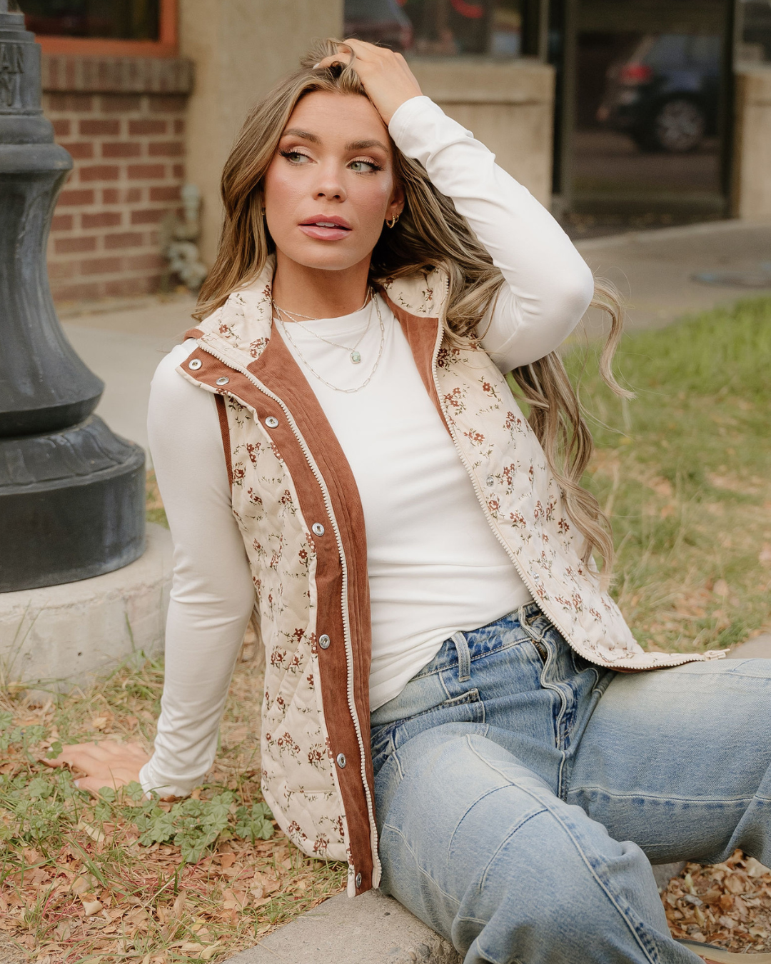 Mabel Quilted Concealed Button Vest