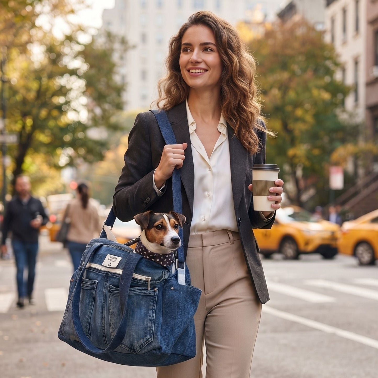 Brooklyn Heritage Upcycled Denim Pet Carrier – Indigo