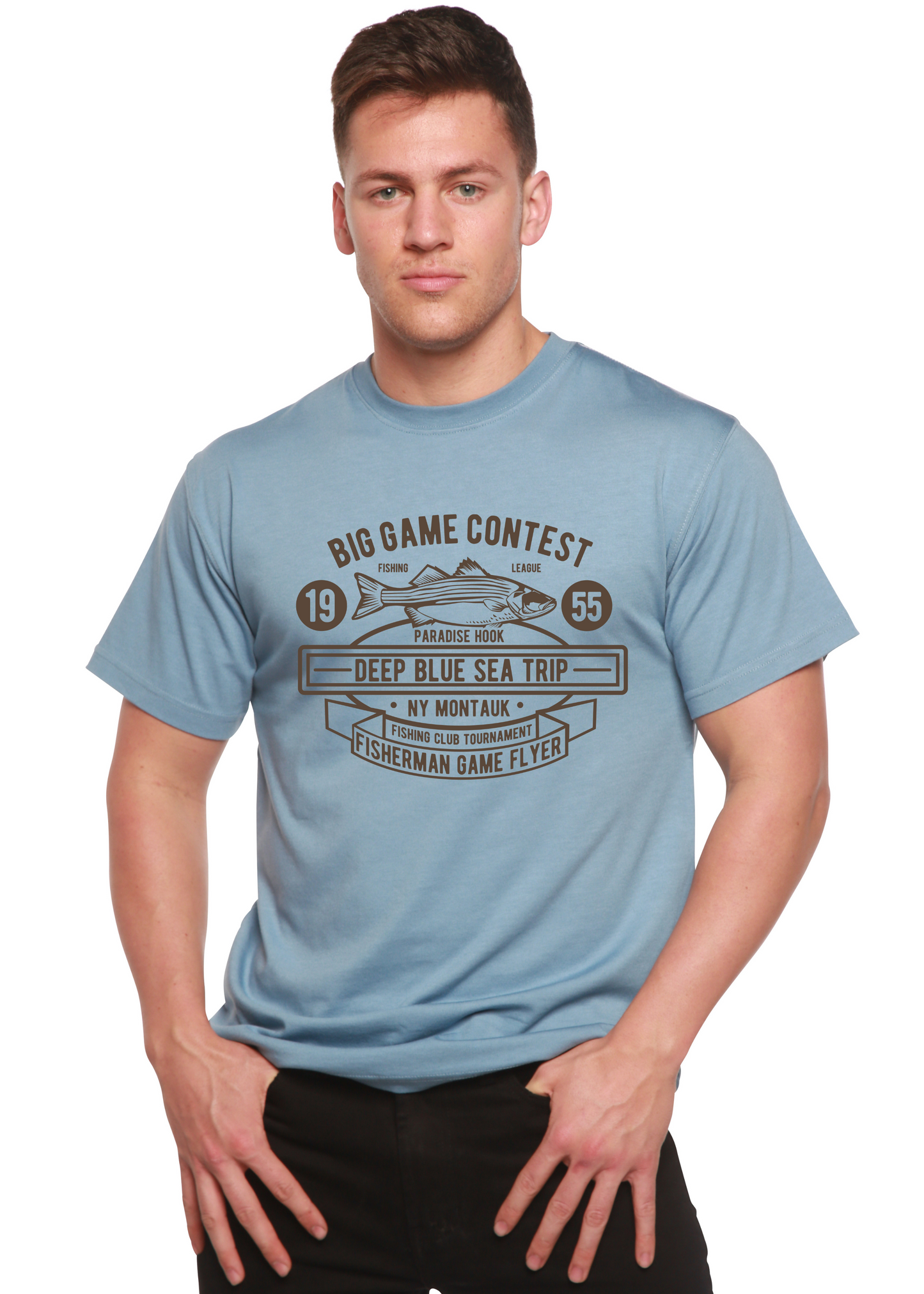 Big Game Contest Men's Bamboo Viscose/Organic Cotton Short Sleeve Graphic T-Shirt