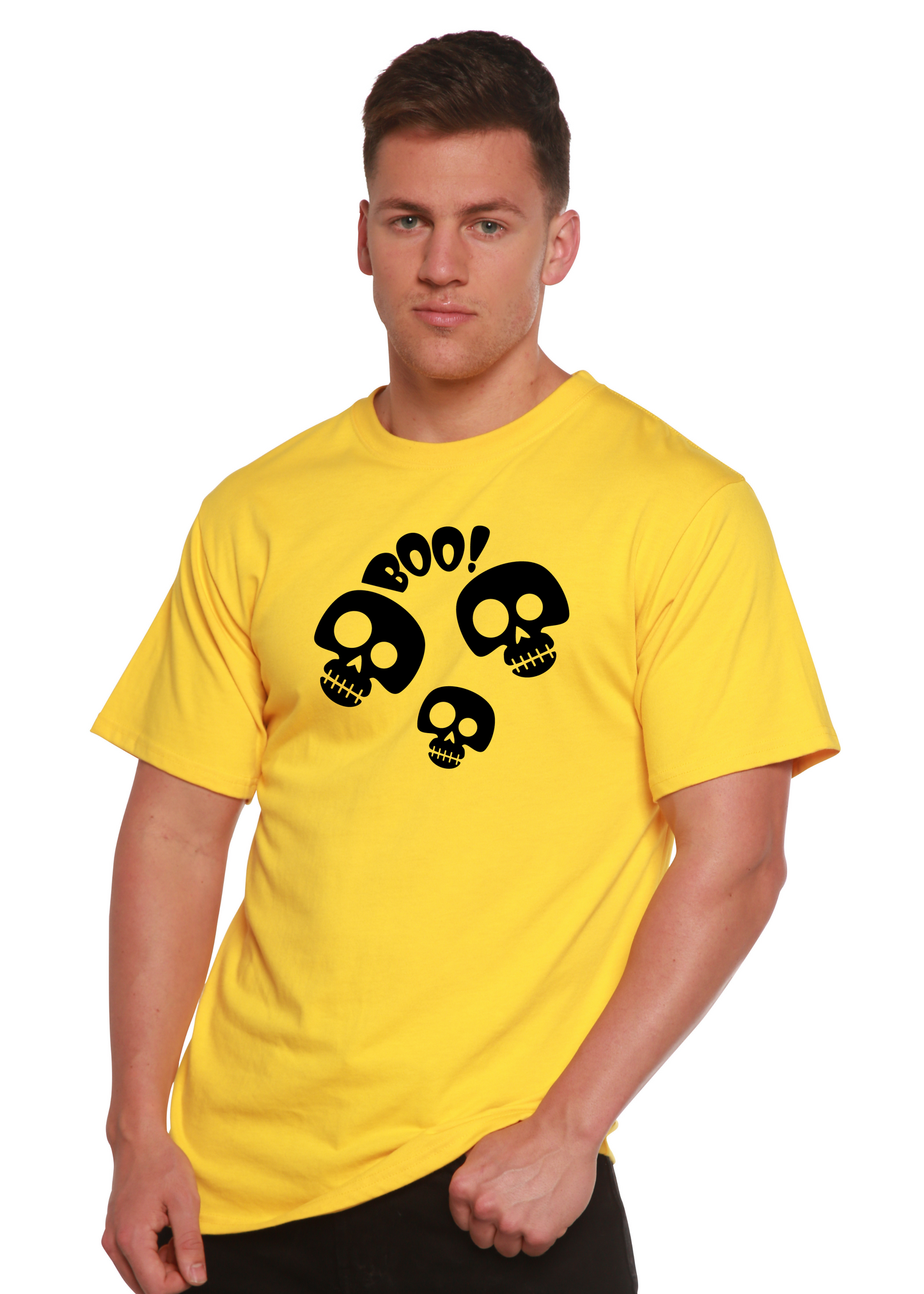 Halloween Boo Unisex Bamboo Viscose/Organic Cotton Short Sleeve Graphic T-Shirt