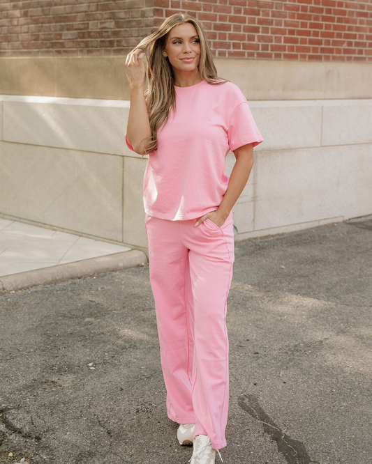 Jaycee Tee Pocketed Casual Pants 2pcs Outfit
