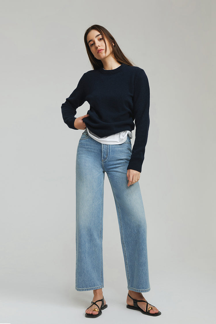 The Cityer Crop Wide Jeans HJ009