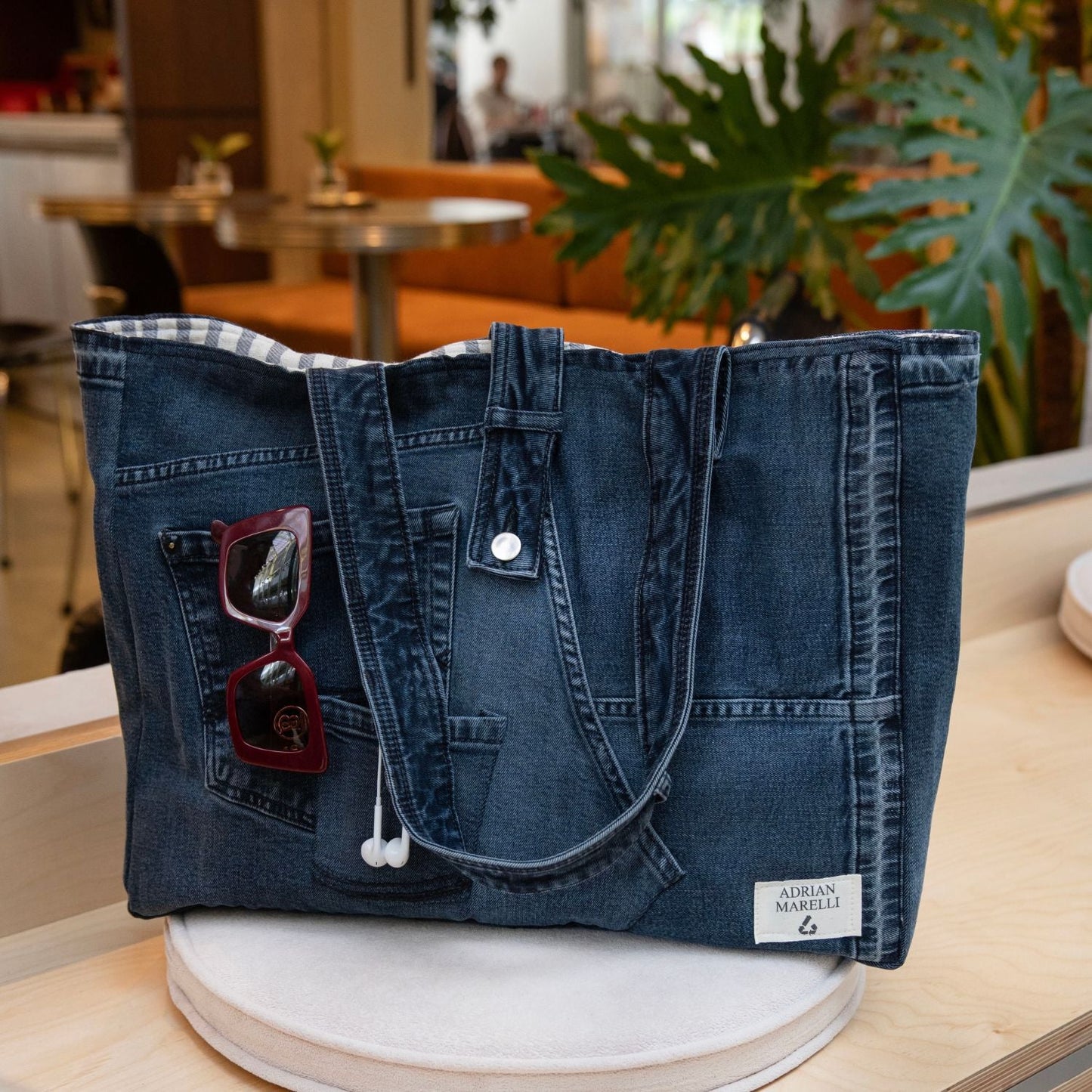 Brooklyn Heritage Tote / Recycled Denim Black