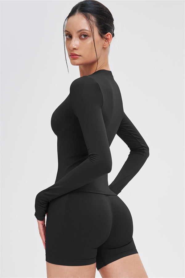 The Whim Long Sleeve T-shirt Shorts 2-Piece Set