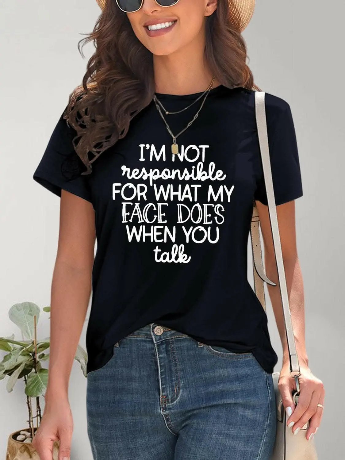 Trendsi graphic - Trendsi Stylish letter print tee - comfy fit