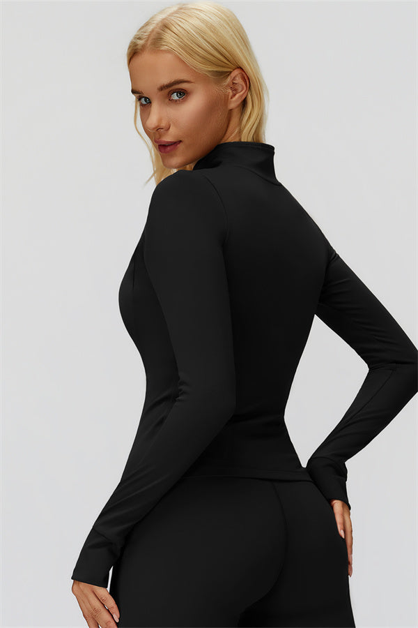 The FemmeFit Zip Jacket Straight Leg Pants 2-Piece Set