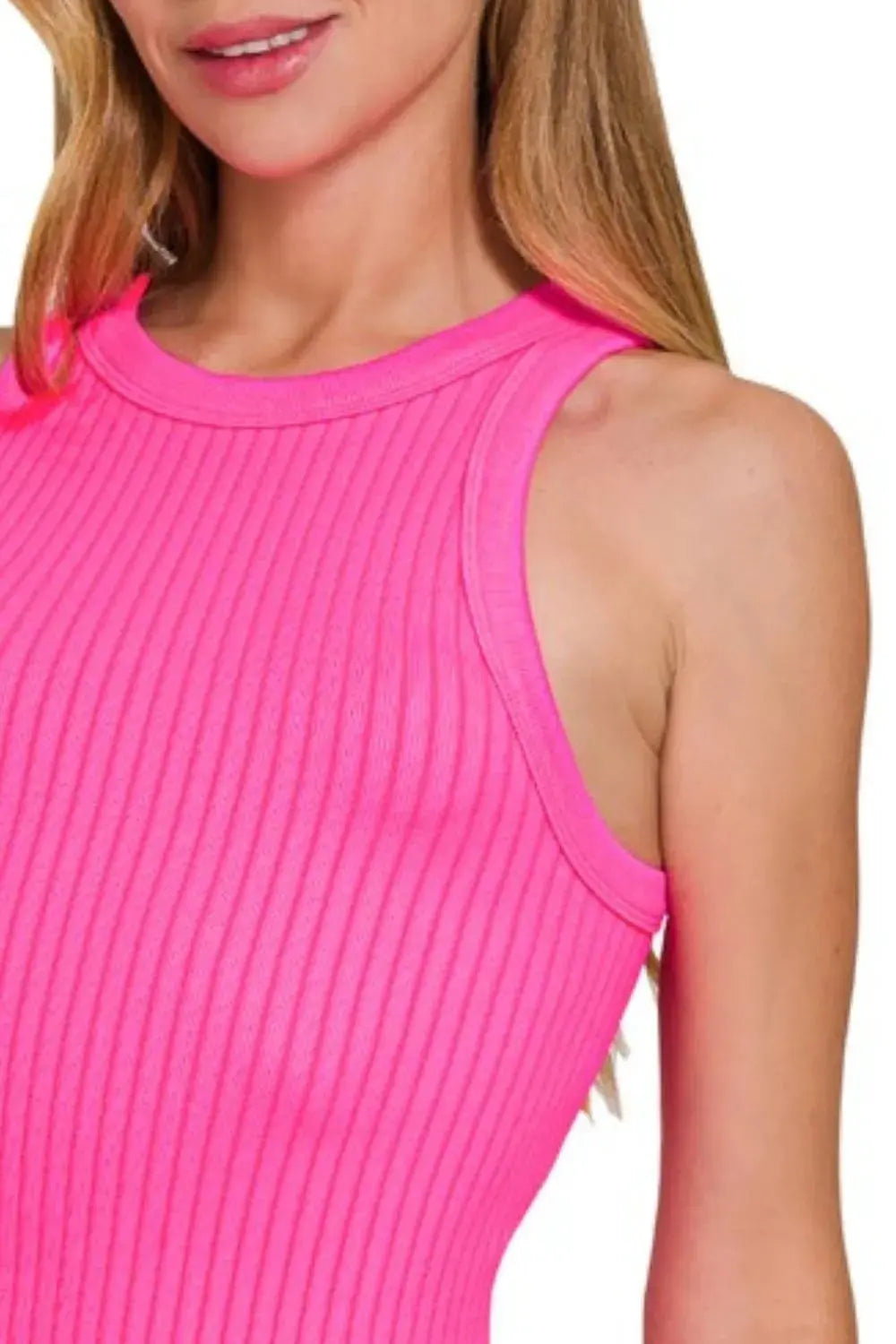 Ribbed Crop Tank - Seamless & Comfy - Everyday Basic
