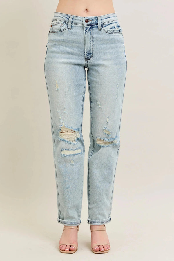 Jeans - Plus Size Destroyed - Women's Boyfriend Fit