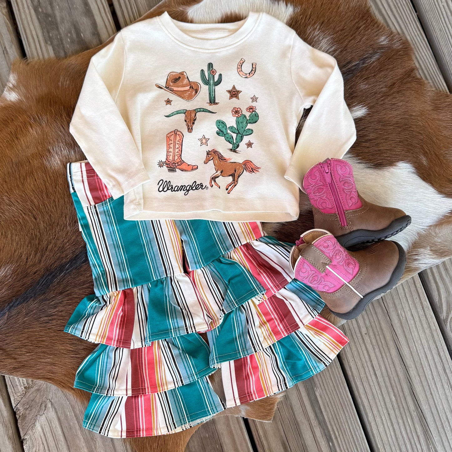 Serape Ruffle Flares | Wrangler Girls