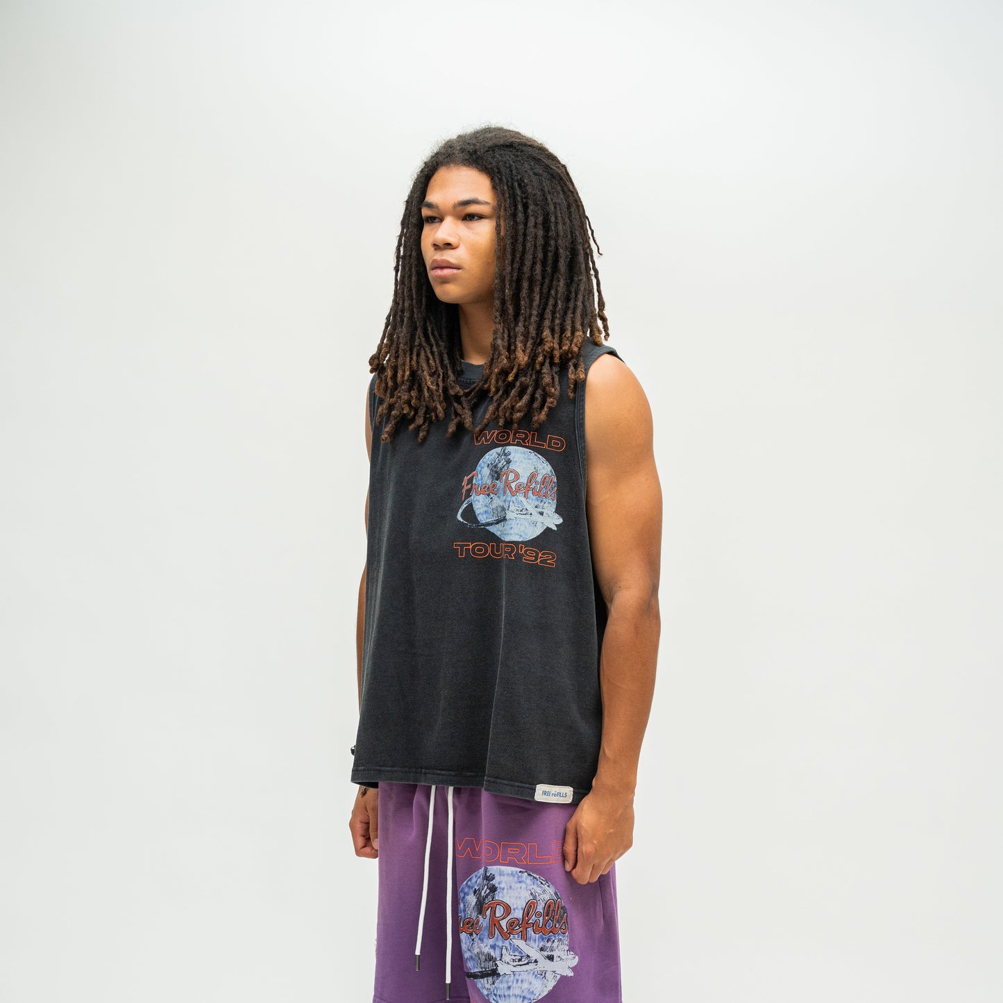 World Cut-Off Tee - Black