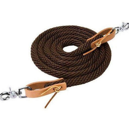 Brown Poly Roper Rein | Weaver