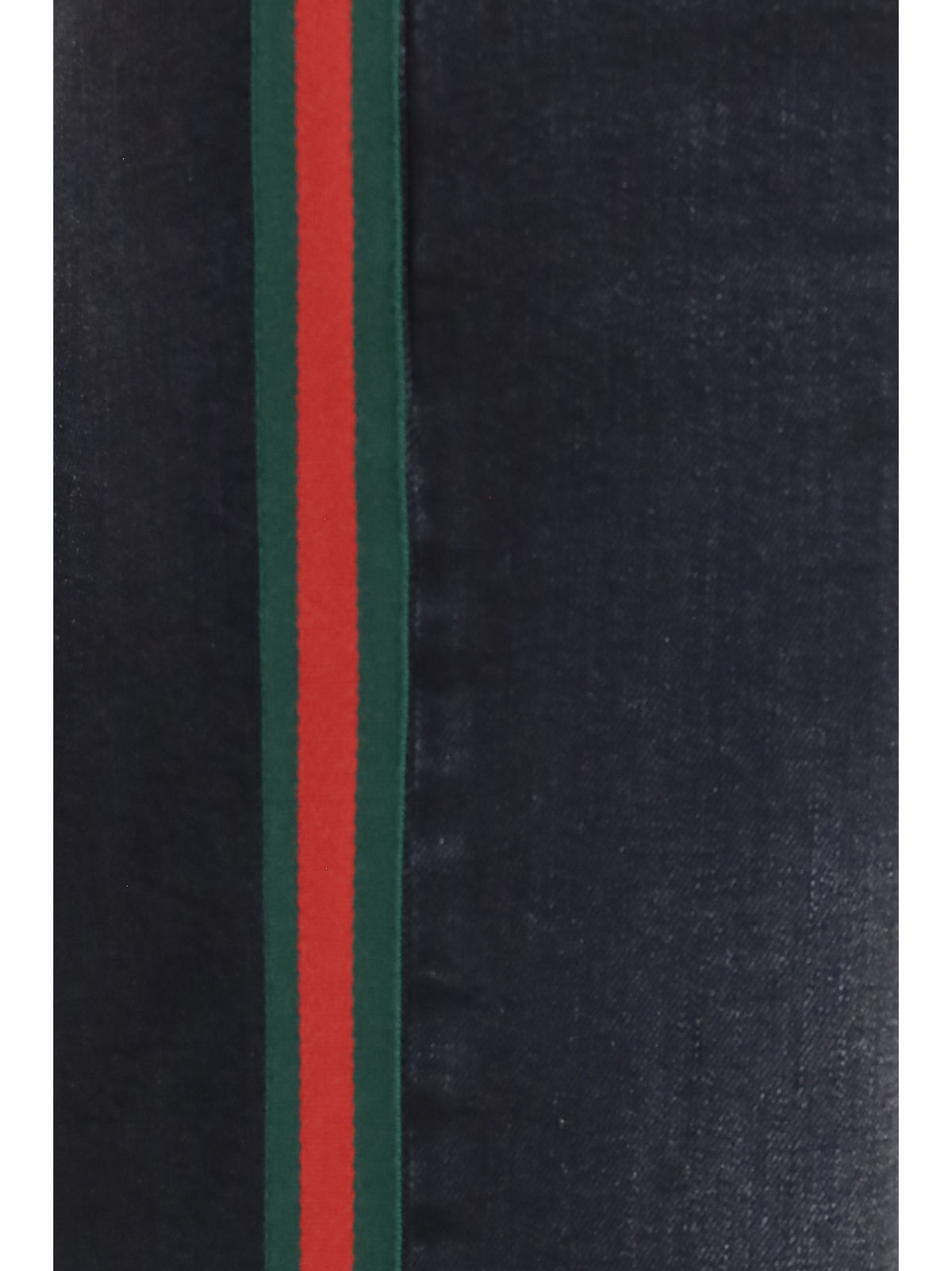 Stretch Cotton Jeans With Web Stripe