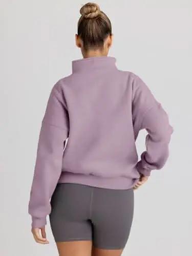 Love Salve Half Zip Sweatshirt Women's Fall/Winter Oversized Pullover - Comfy & Trendy