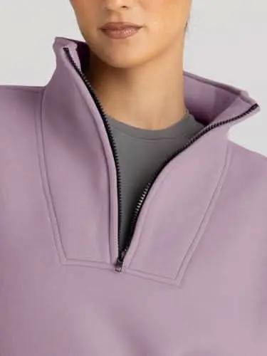 Love Salve Half Zip Sweatshirt Women's Fall/Winter Oversized Pullover - Comfy & Trendy
