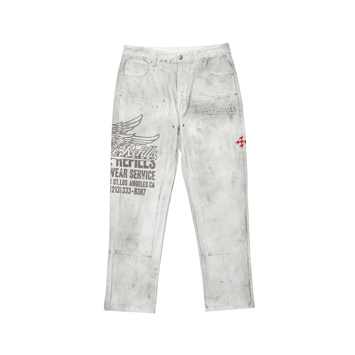 Service Grunge Carpenter Pants - Cream
