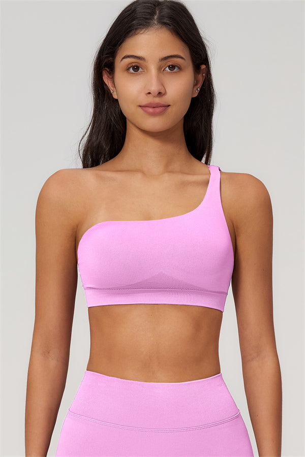 The Empower One-Shoulder Sports Bra Shorts 2-Piece Set