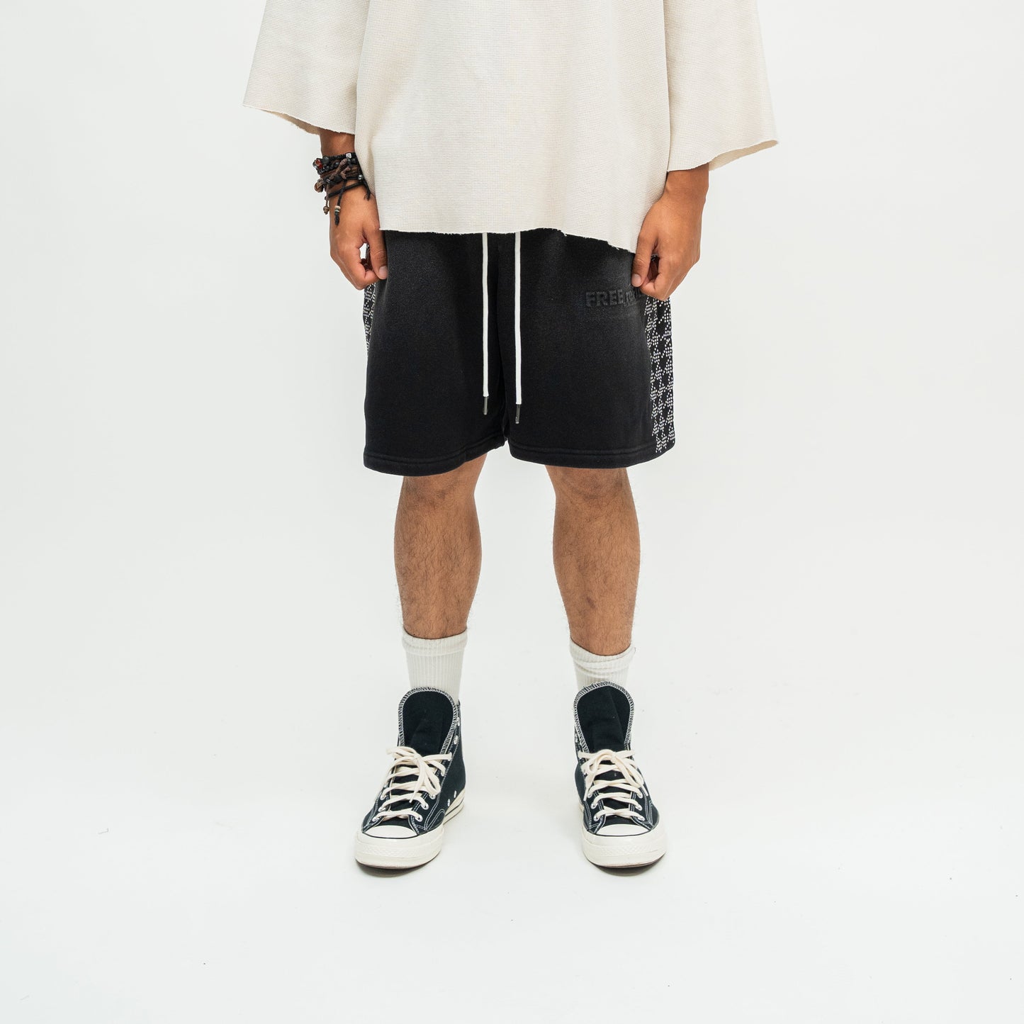 FR Star Stud Shorts - Black