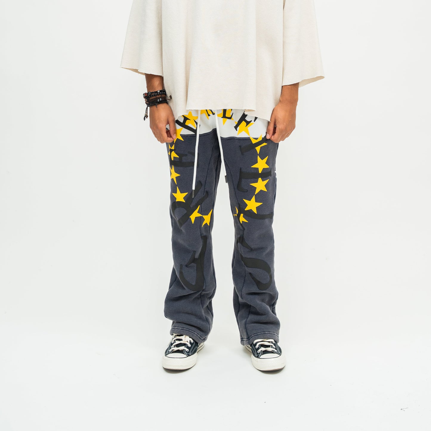 Radial Flare Sweatpants - Blue
