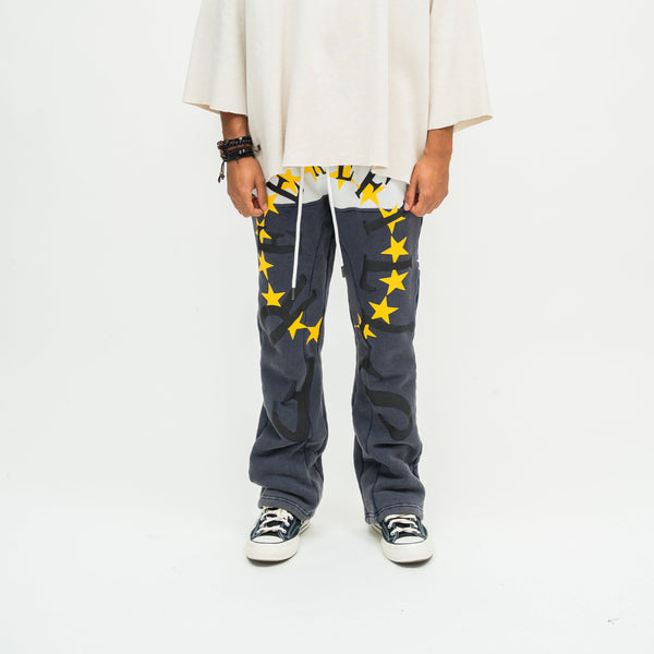 Radial Flare Sweatpants - Blue