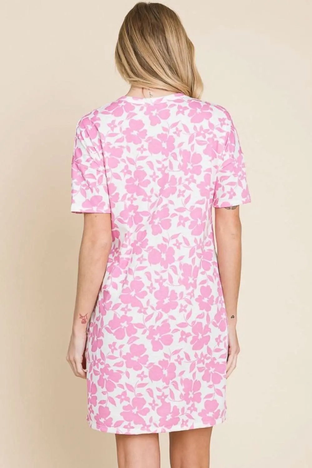 Trendsi BOMBOM Floral Mini Dress with Pockets for Effortle