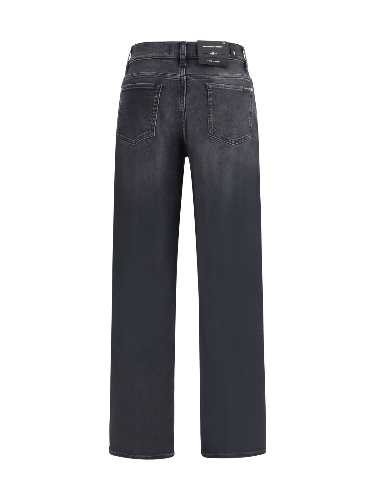 Stovepipe Straight Jeans in Black