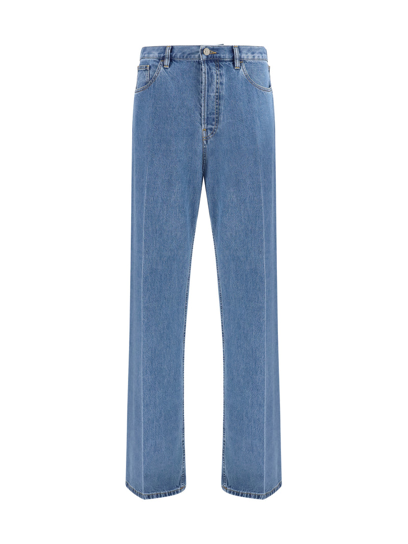 Straight-Leg Denim Jeans