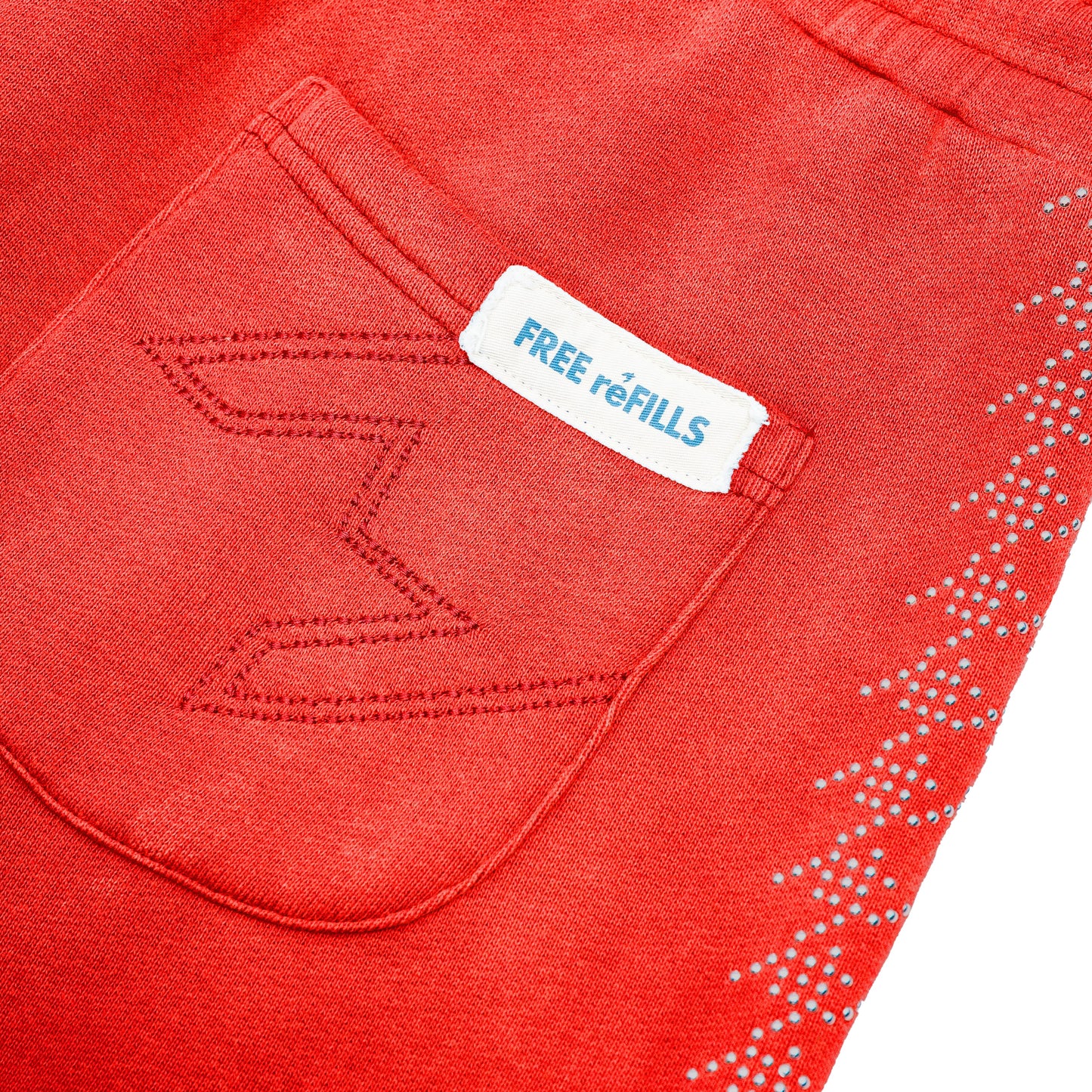 FR Star Stud Shorts - Red