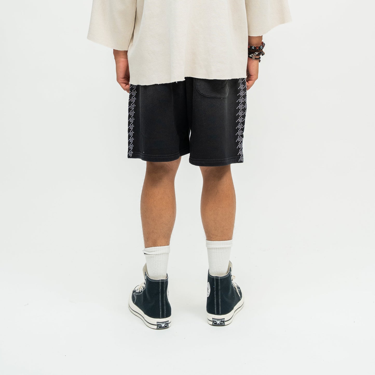 FR Star Stud Shorts - Black