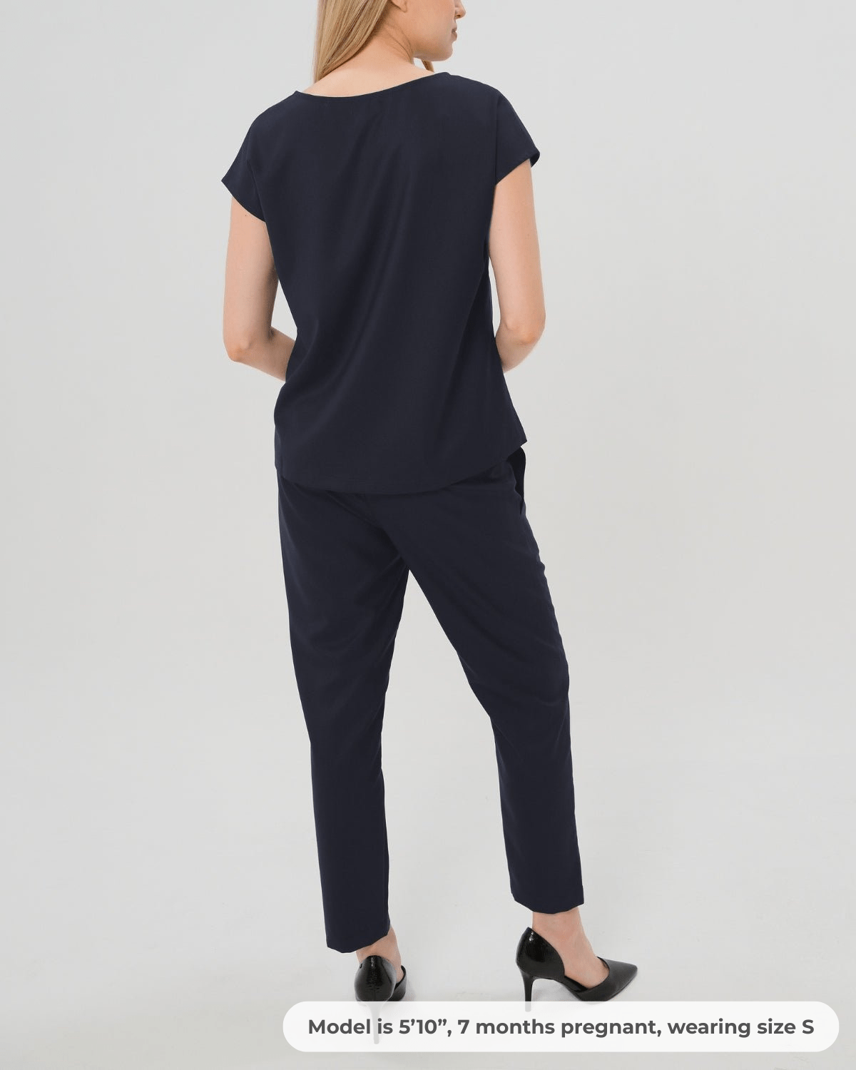 Elizabeth Under Belly Maternity Pants in All-Season Wool