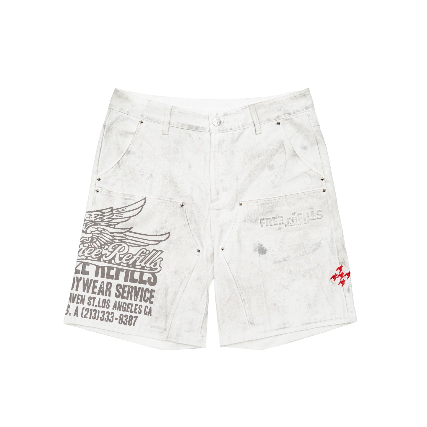 Service Grunge Carpenter Shorts - Cream