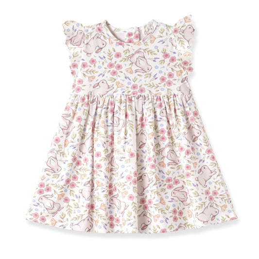 Bunny Blooms Bamboo Easter Dress for Baby & Toddler Girls