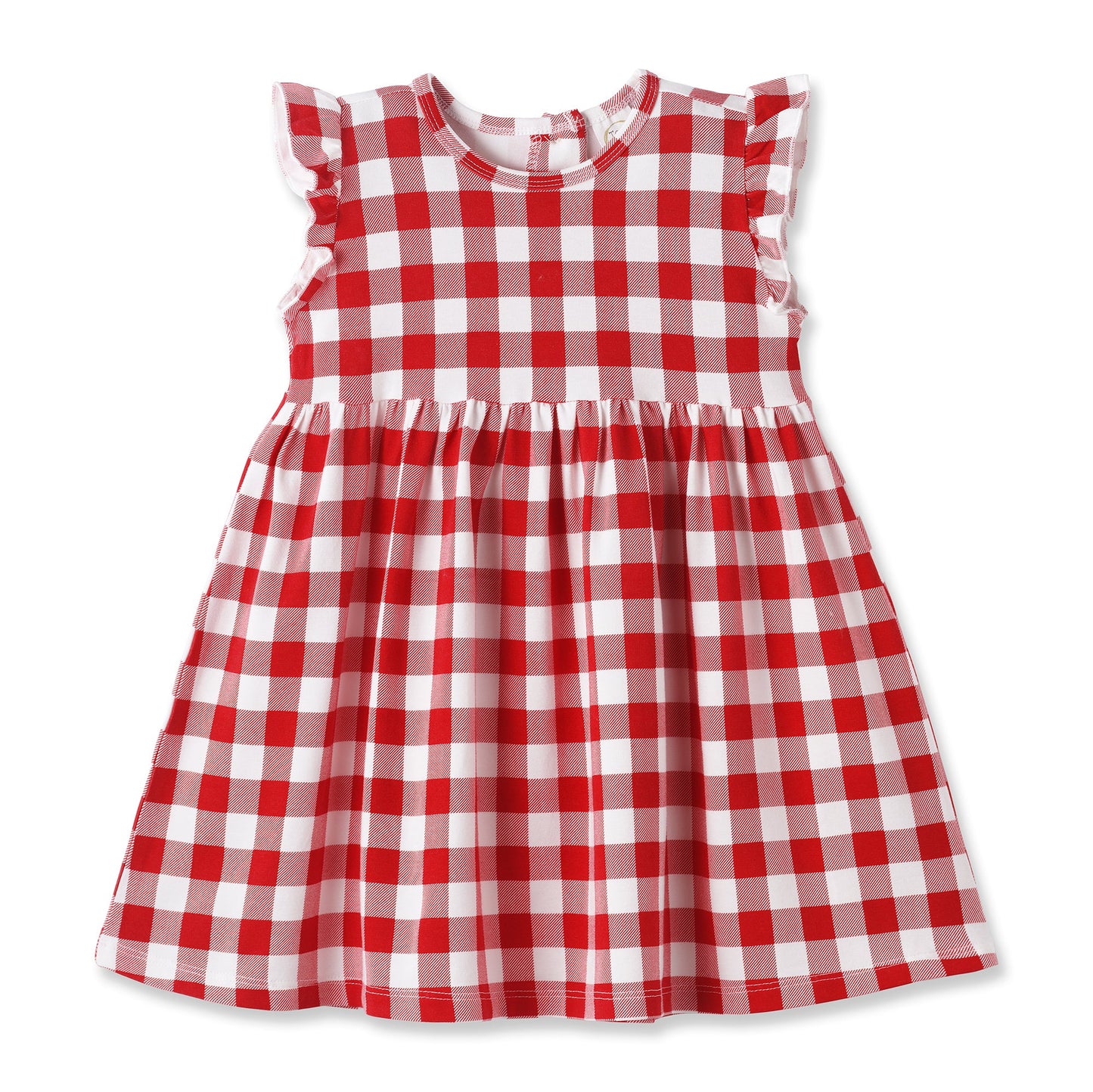 Picnic Plaid Soft Bamboo Summer Flutter Dress