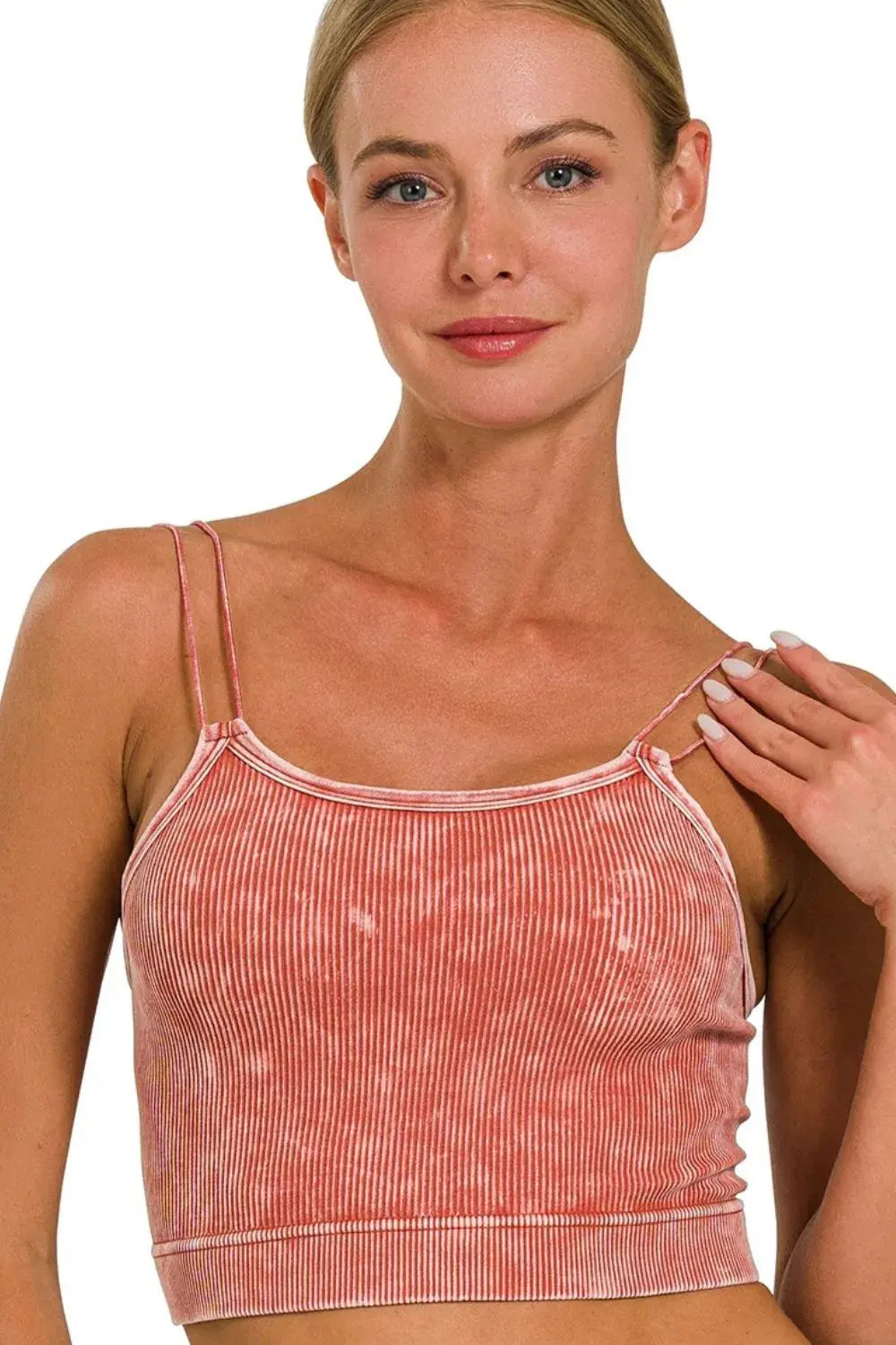 Brami Tank Top - Ribbed Seamless Double Strap - Comfy Casual