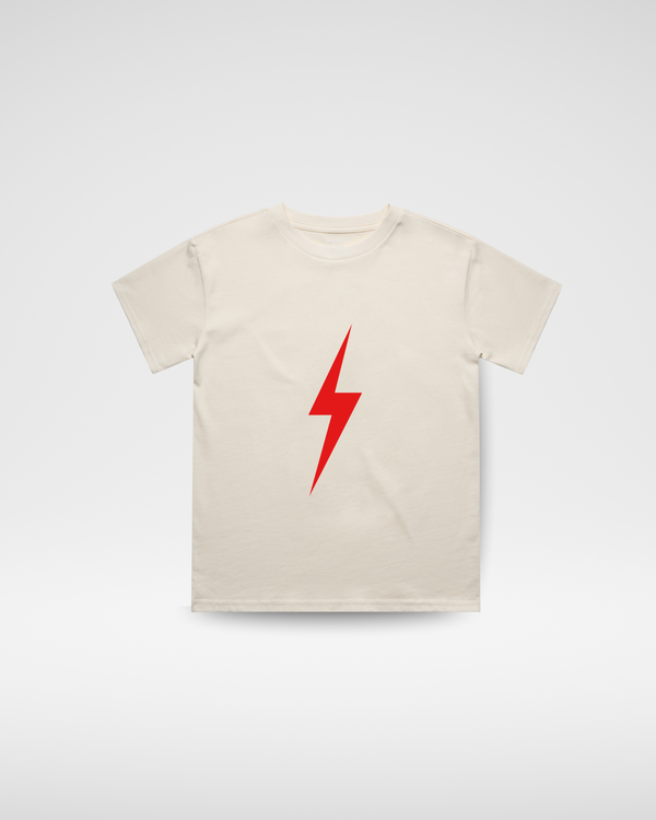 CRIMSON BOLT TEE - CREAM