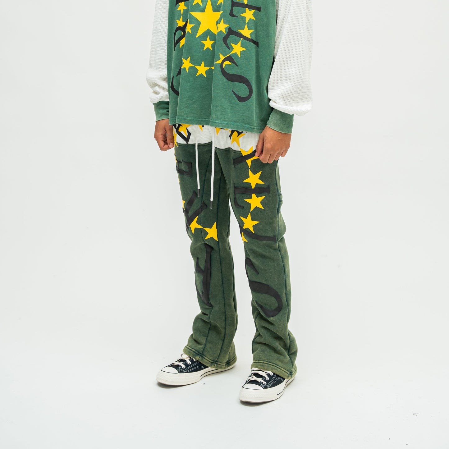 Radial Flare Sweatpants - Green