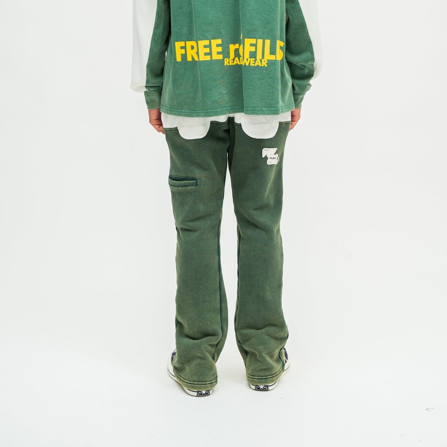 Radial Flare Sweatpants - Green