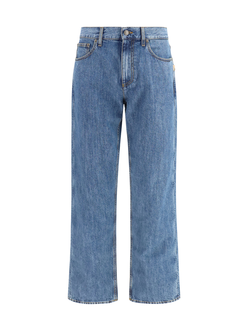 Straight Leg Jeans Mid Blue