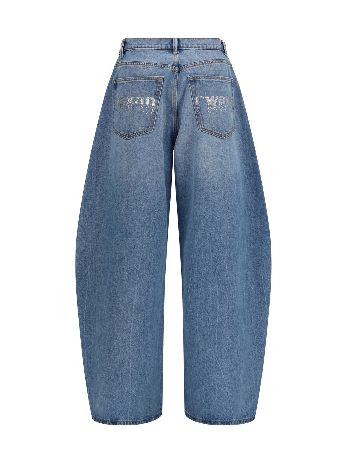 Balloon Jeans Crystal Embellished Vintage Light Indigo