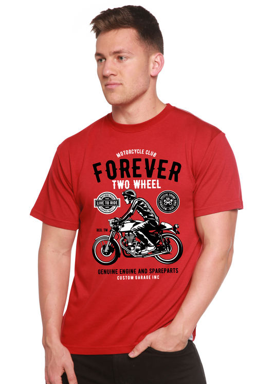 Forever Two Wheel Men's Bamboo Viscose/Organic Cotton Short Sleeve Graphic T-Shirt