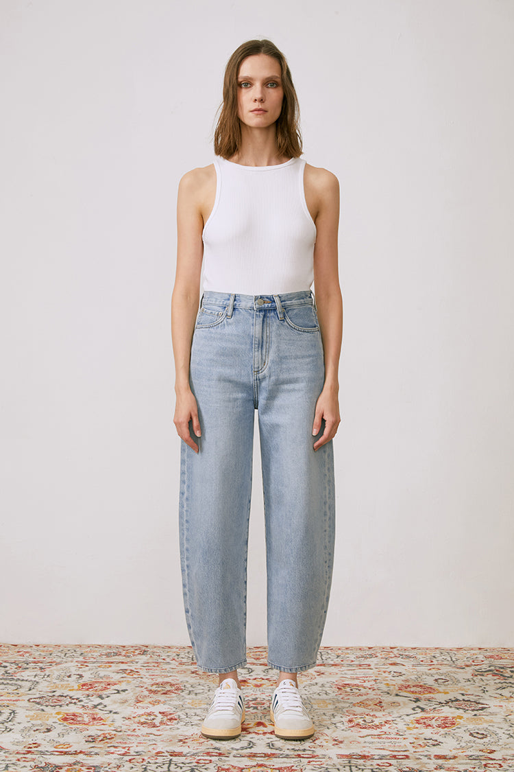 Queens Of Noise High Rise Barrel Jeans HJ026 [FINAL SALE]