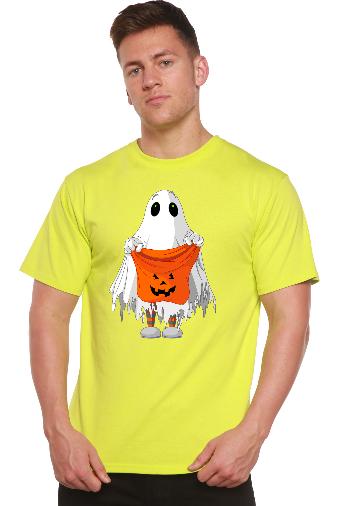 Boo Halloween Men's Bamboo Viscose/Organic Cotton Short Sleeve Graphic T-Shirt