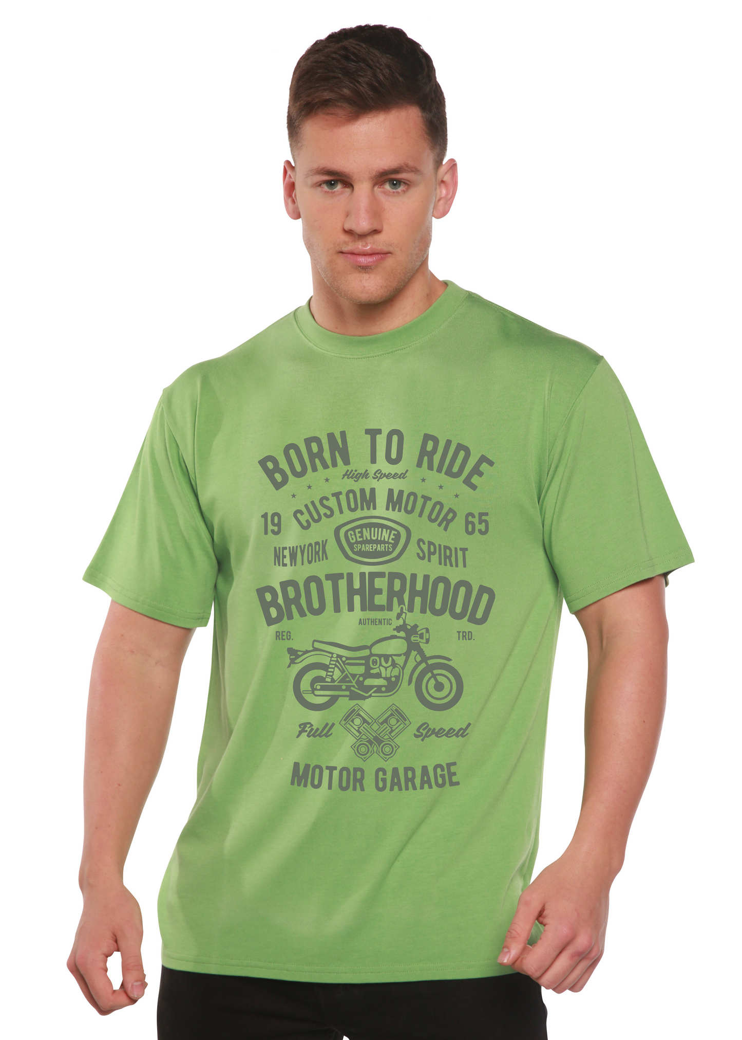 Motorcycle Brotherhood Men's Bamboo Viscose/Organic Cotton Short Sleeve Graphic T-Shirt