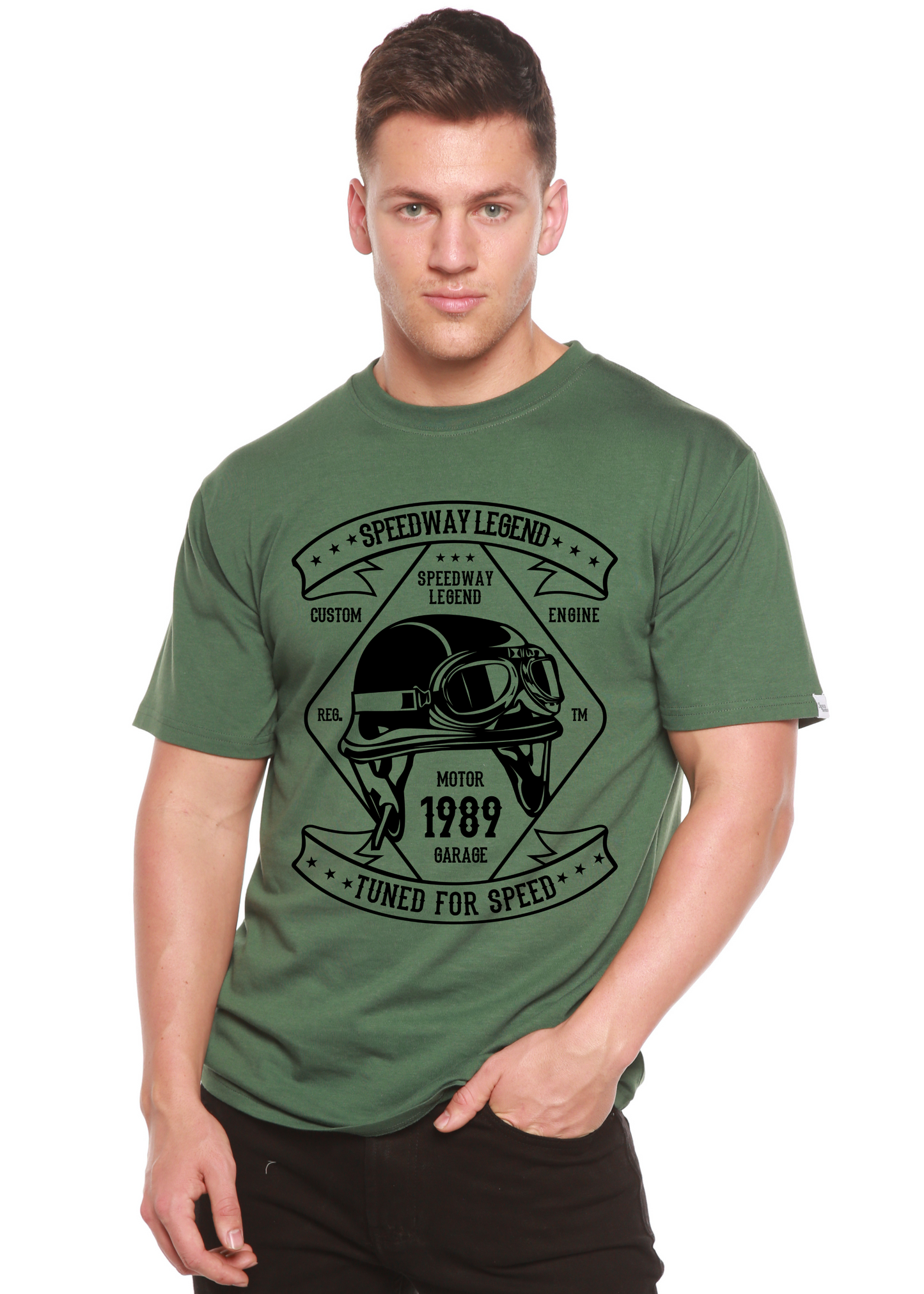 Speedway Legend Spun Bamboo® Men's Bamboo Viscose/Organic Cotton Short Sleeve Graphic T-Shirt