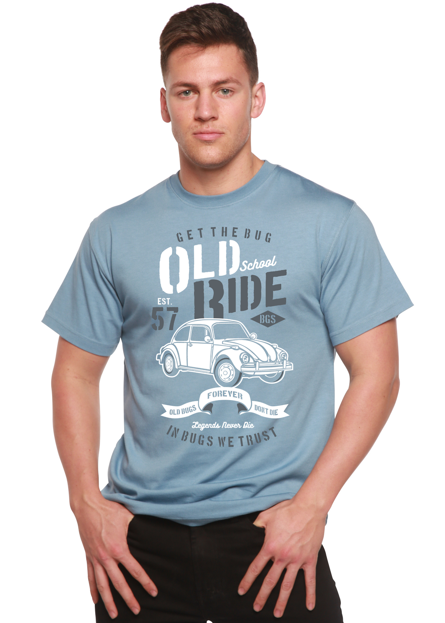 Old School Ride Spun Bamboo® Men's Bamboo Viscose/Organic Cotton Short Sleeve Graphic T-Shirt