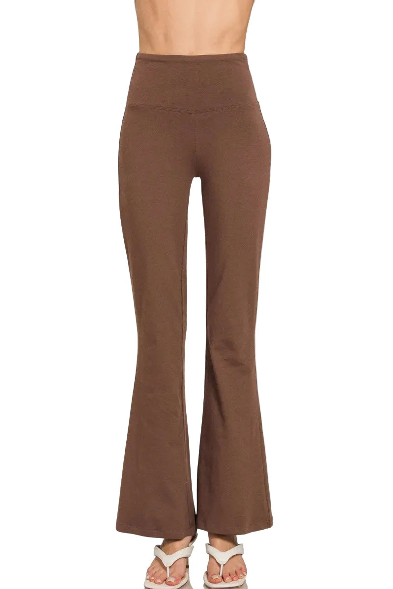 Wide Waistband Yoga Flare Pants